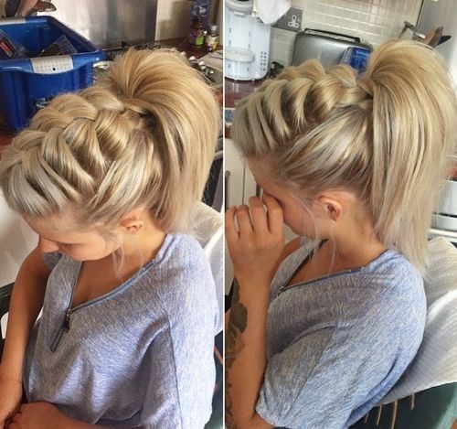 Loose Braid with a High Ponytail Style