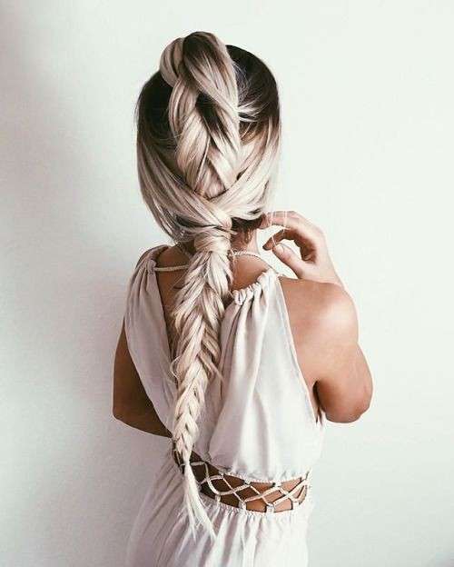 Loose Braided Hairstyle - Ombre Balayage Hairstyle