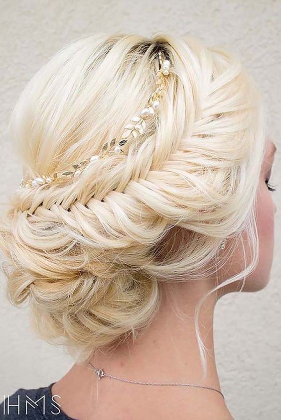 Loose, French Braid with Updos