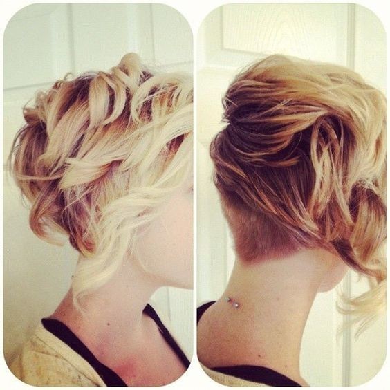 Short curls and texture with an undercut in the back - Blonde Short Hairstyles for Thick Hair