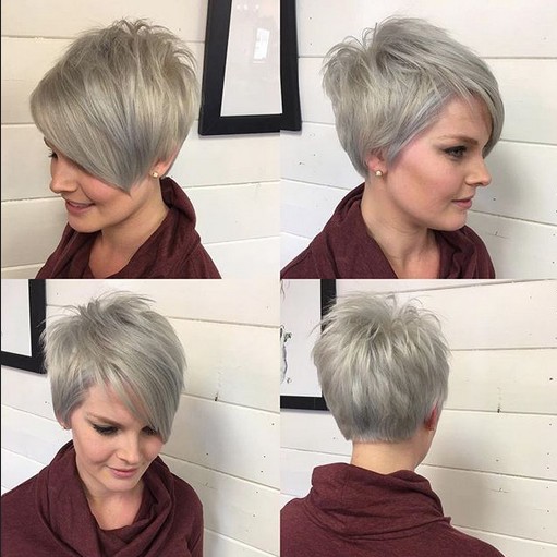 A-line Pixie Haircut - Ombre, Balayage Hairstyles for Short Fine Hair