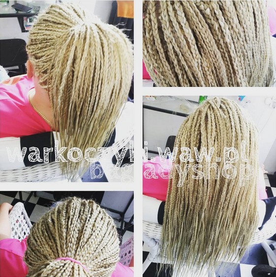 Blonde Braids with Ponytail