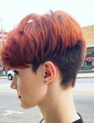 Pixie Haircut Side View - Balayage Ombre Hairstyle with Short Hair