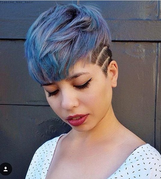 Shaved, Pixie Haircuts for Thick Hair - Stylish Hair Color Design