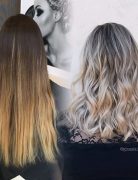 Ash Blonde Wavy Hairstyles with Medium Hair - Balayage Hair Styles