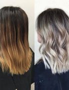 Blunt, Wavy Shoulder Length Haircut - Women Medium Hairstyles 2017 - Ombre Balayage