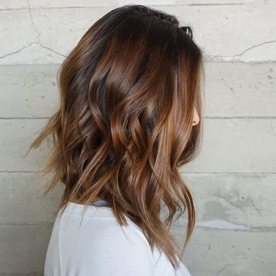 Painted Lob Hair Styles - Wavy, Shoulder Length Hair for Women and Girls 2017