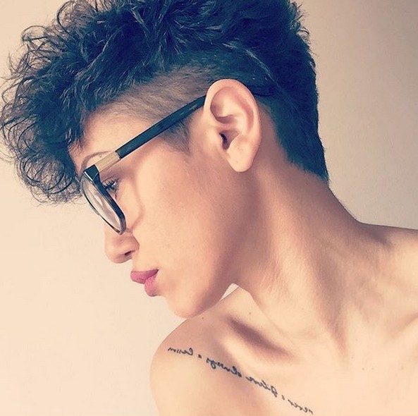 Short Hairstyles with Curly Hair - Stylish Undercut