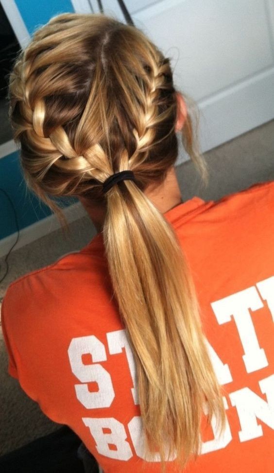 Adorable French Braid Ponytails for Long Hair - Cute Hairstyle For School