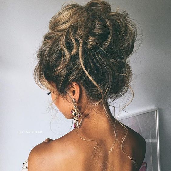 Messy, High Updos - Prom Hairstyle Ideas 2017