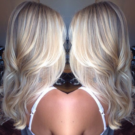 Platinum Blonde Balayage Hair Style - Hair Color Designs