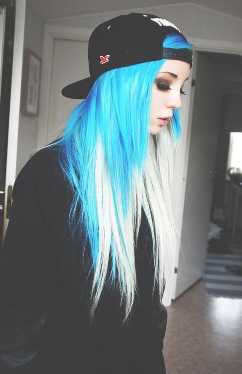 Bright Blue and Blonde Hair - Blue Hairstyle Ideas