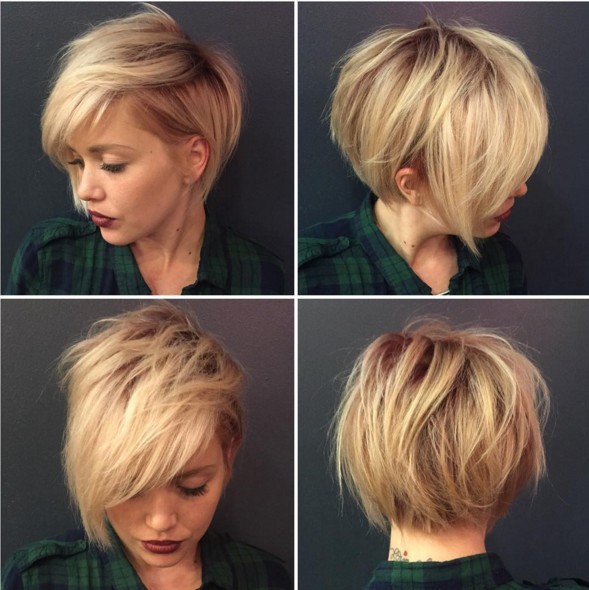 Easy, Everyday Hairstyles for Women Short Hair - Shaggy, Blonde Short Hairstyle