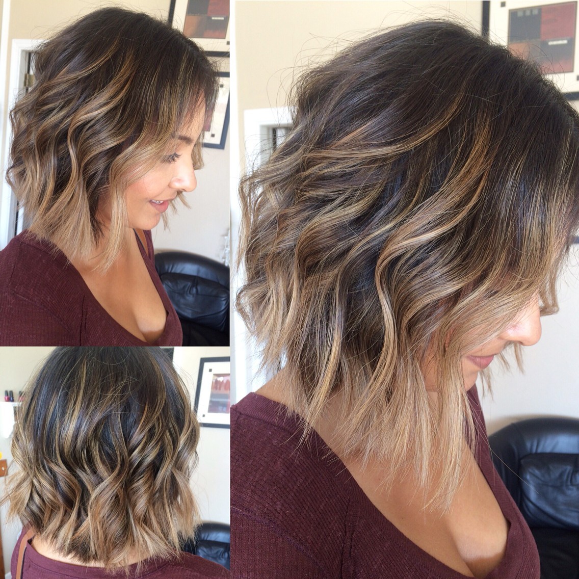 pretty-curly-lob-haircuts--balayage-highlights