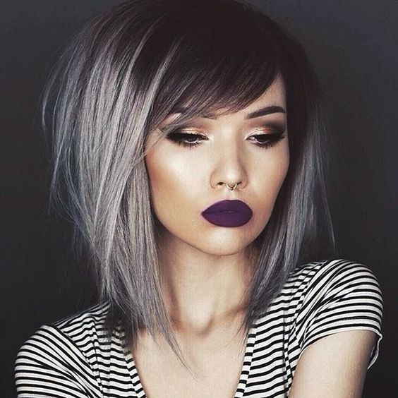 Chic Medium Length Hair Styles - Ombre Haircut for Women Thick Hair