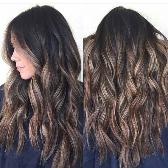 Curly Long Hair Styles for Thick Hair - Hot Chocolate Balayage Hairstyles for Long Hair