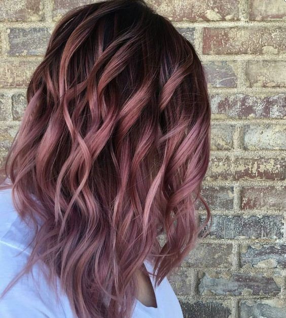 Layered, Wavy Hairstyles for Medium Length Hair -Pastel Ombre Hairstyle Designs