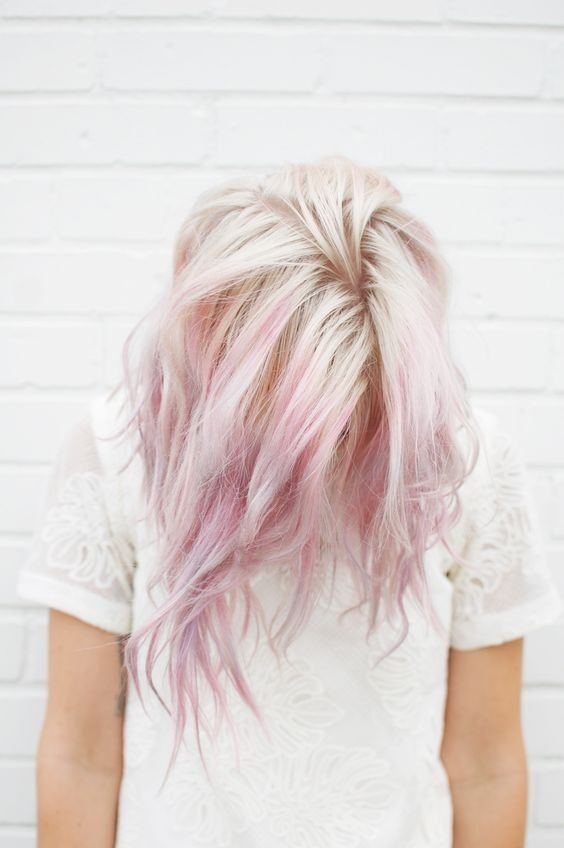 Pastel Balayage Hairstyles - Pink and Blonde
