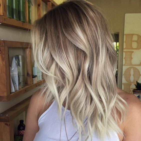 Ombre, Balayage Hairstyles for Shoulder Length Hair - Blonde and Brown Color