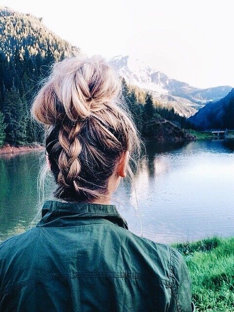 Simple Braided Updo Hairstyle