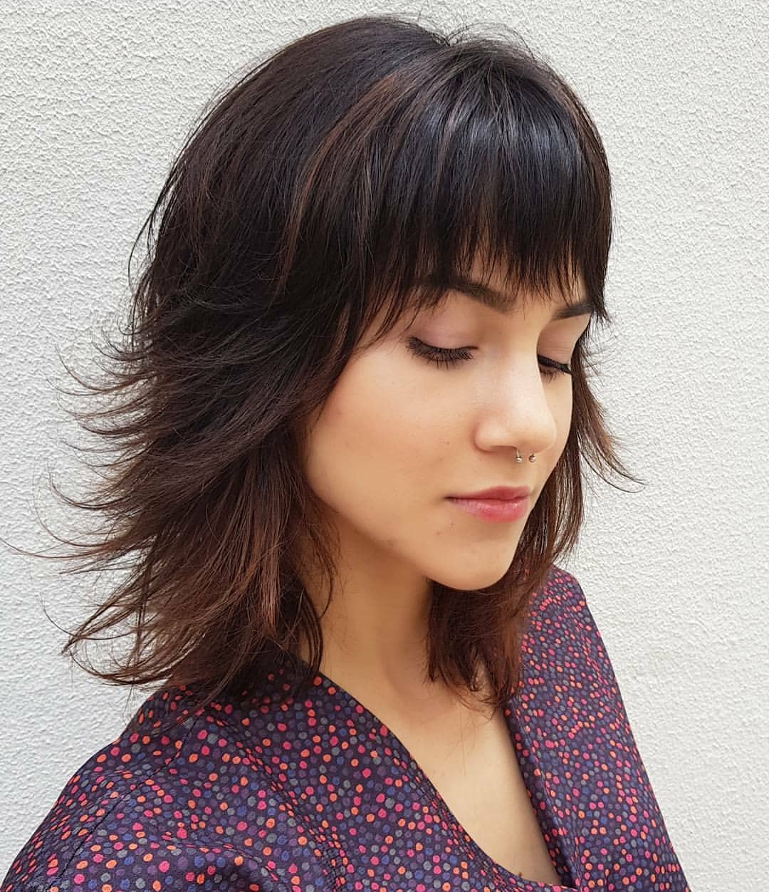 Estiloso corte de pelo Choppy Lob para 2019, Ideas de peinados para mujeres a la altura de los hombros