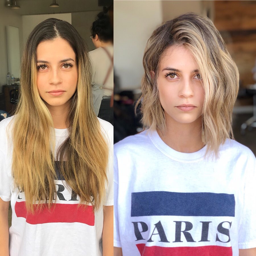 Long to Short Haircuts Before and After - Female Short Hairstyle Idea