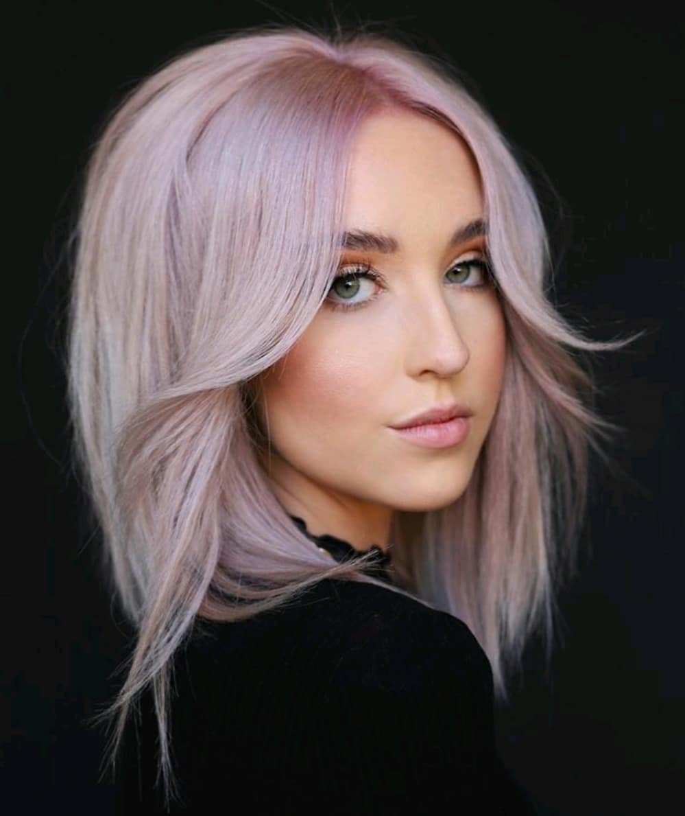 10 Lob Hairstyles & Haircuts with Radical Color Designs