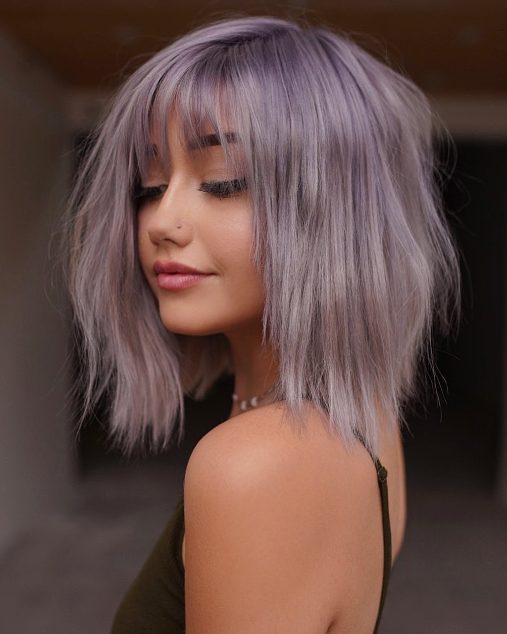10 Lob Hairstyles & Haircuts with Radical Color Designs