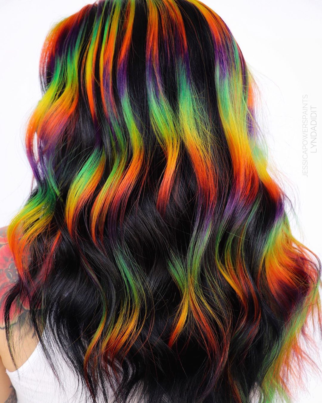 10 Women's Long Hair Color Trends in Vivid Rainbow Designs