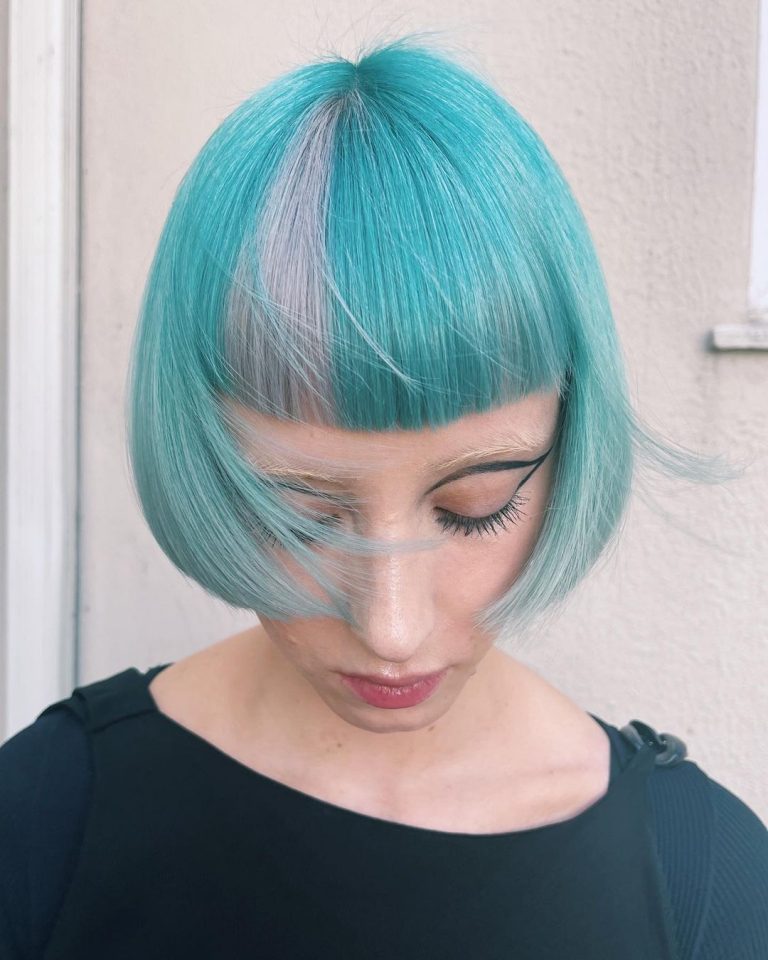 10 Short Bob Hairstyles with Cool Colors and New Patterns - PoP Haircuts