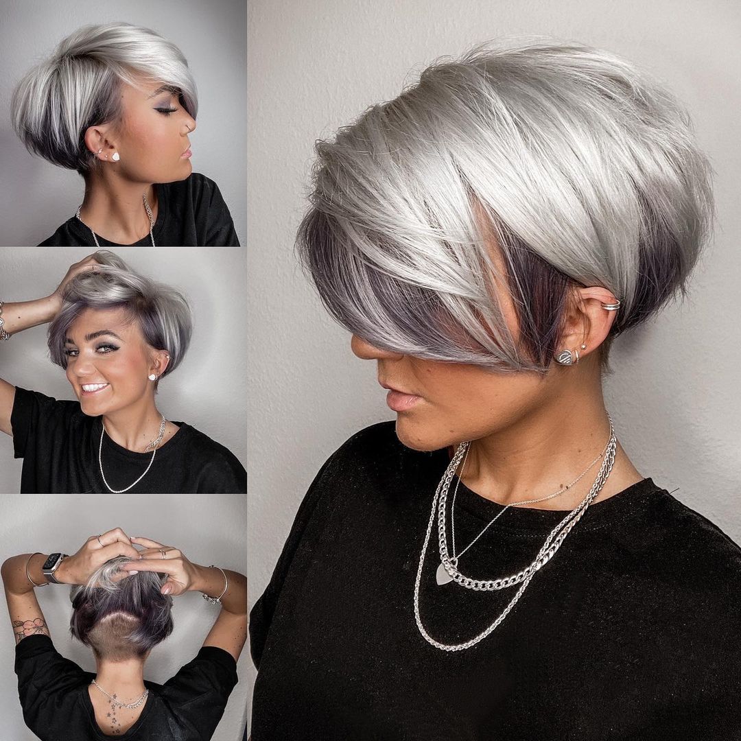 10 Short Bob Hairstyles With Cool Colors And New Patterns Pop Haircuts