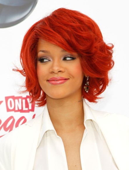Rihanna Medium Hairstyles 2012