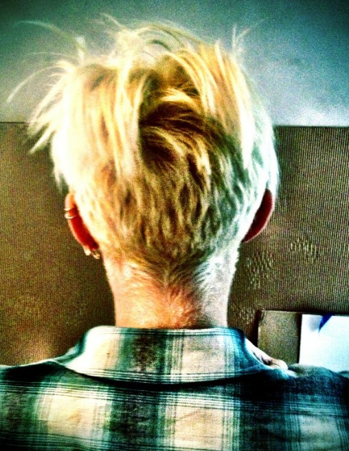 Back View of Miley Cyrus Short Hairstyle