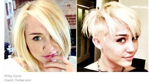 Miley Cyrus New Short Haircuts 2012